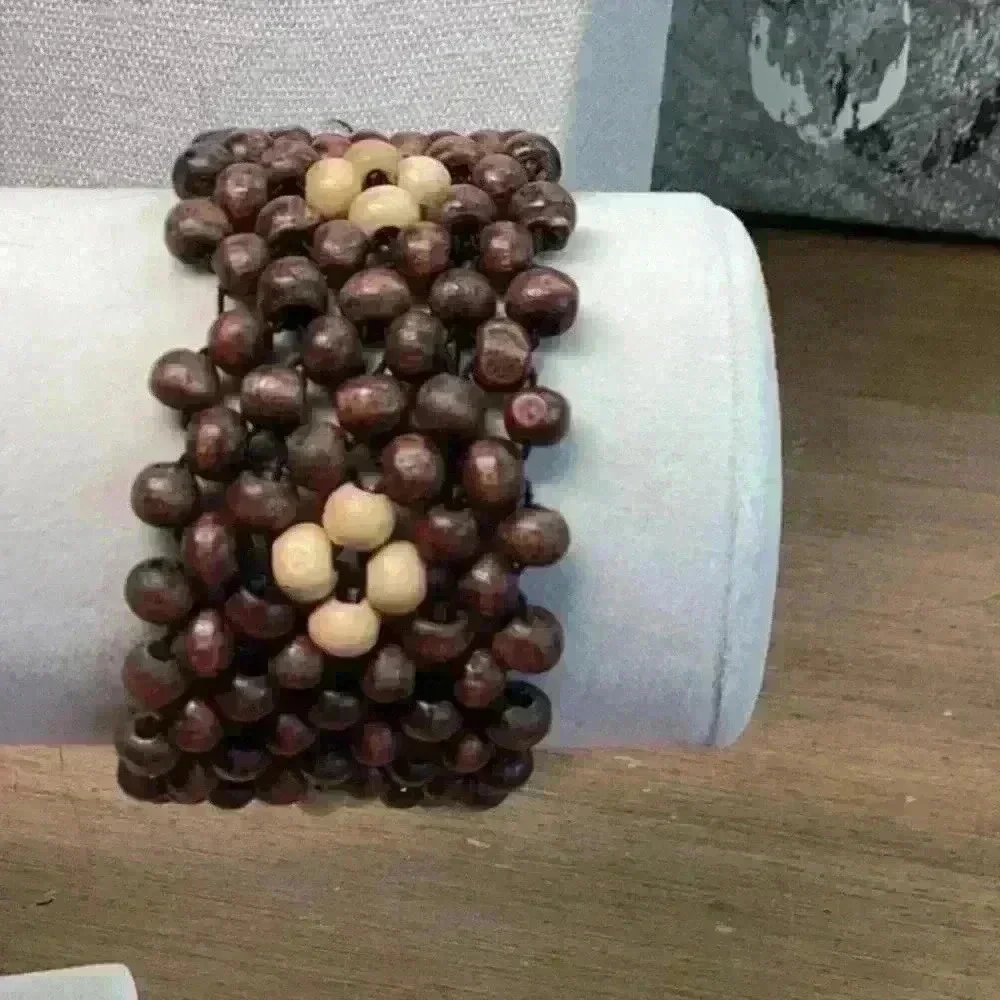 Wood Beaded Bracelet Vintage